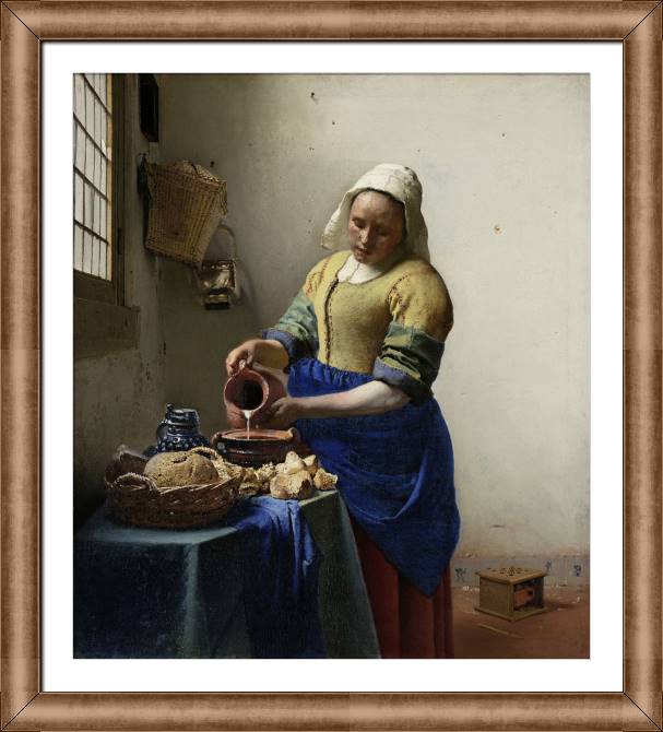 Купить и печать на заказ Картины в рамке, багете Молочница