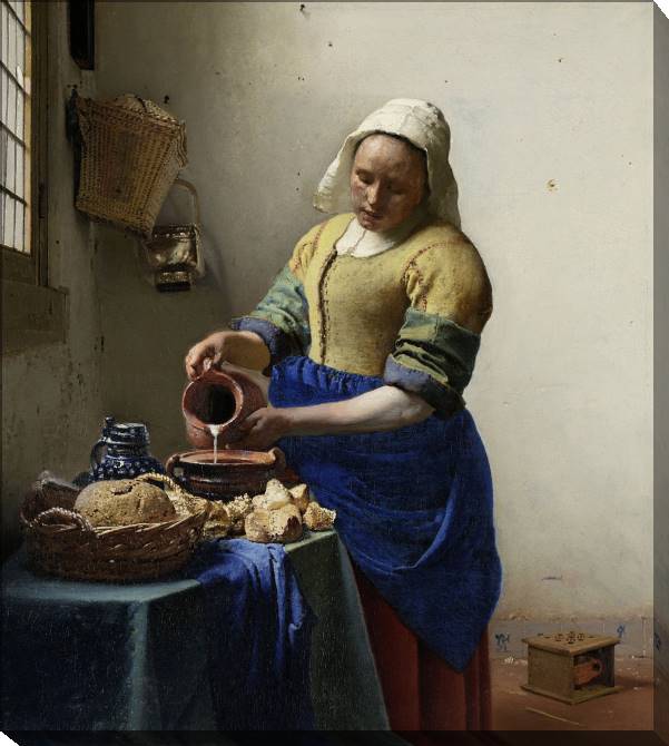 Картины на холсте The Milkmaid (Johannes Vermeer)