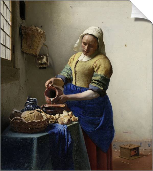 Paintings on canvas The Milkmaid (Johannes Vermeer)