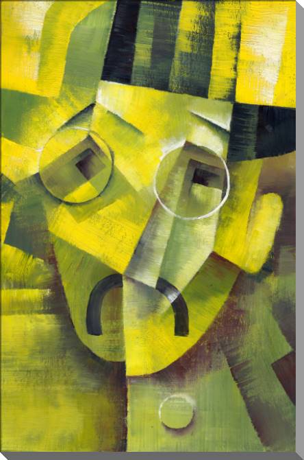 Картины на пластике, пеноркартоне Face in a cubist style