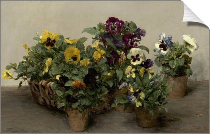 Купить и печать на заказ Картины на холсте Анютины глазки