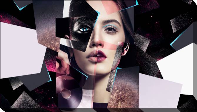 Paintings on canvas Woman portrait collage