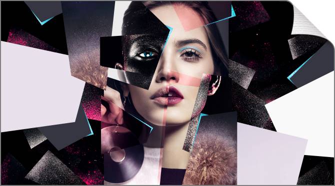 Купить и печать на заказ Картины на холсте Женский портрет коллаж