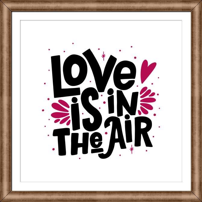 Купить и печать на заказ Картины в рамке, багете Love is in the air