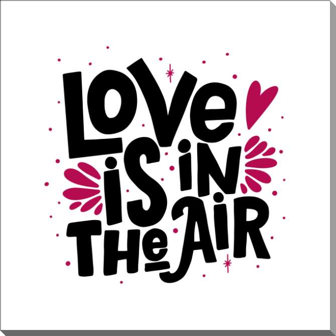 Buy and print to order Картины на пластике, пеноркартоне Love is in the air