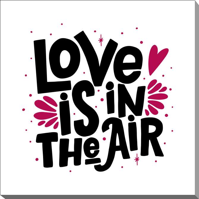 Buy and print to order Paintings on canvas Love is in the air