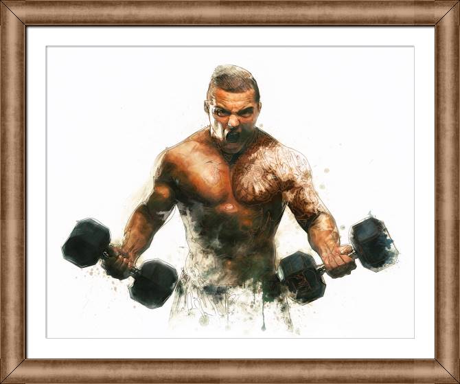 Купить и печать на заказ Картины в рамке, багете Культурист