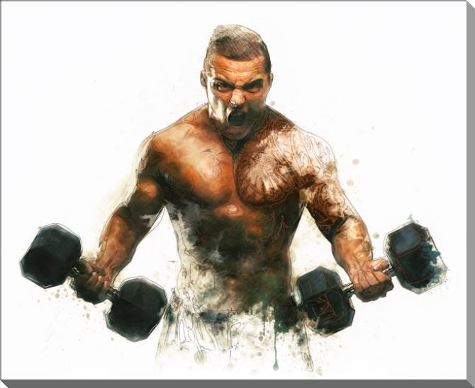 Картины на пластике, пеноркартоне Bodybuilder