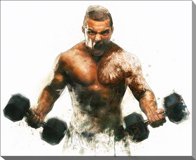 Paintings on canvas Bodybuilder