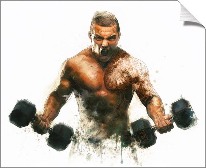 Купить и печать на заказ Картины на холсте Культурист