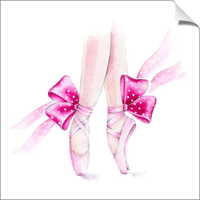 Купить и печать на заказ Картины на холсте Пуанты с бантами