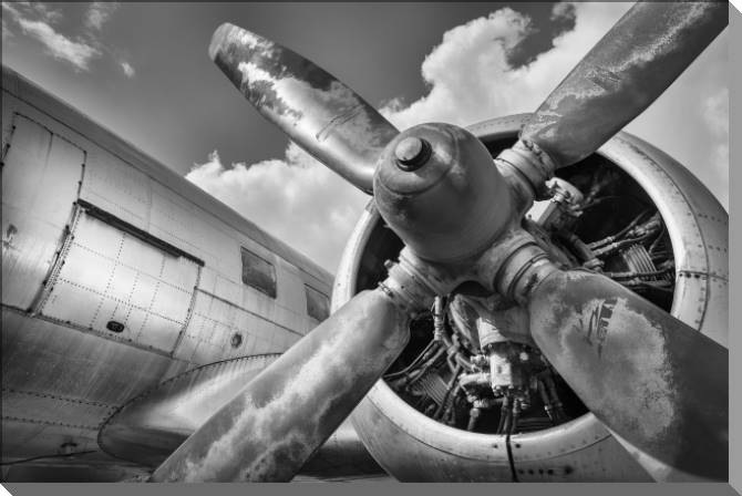 Картины на пластике, пеноркартоне Aircraft black &amp; white photo