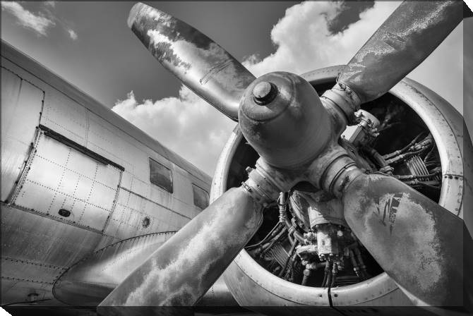 Картины на холсте Aircraft black &amp; white photo