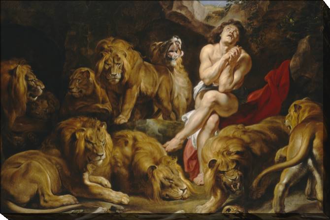 Купить и печать на заказ Картины  Даниил во рву со львами 