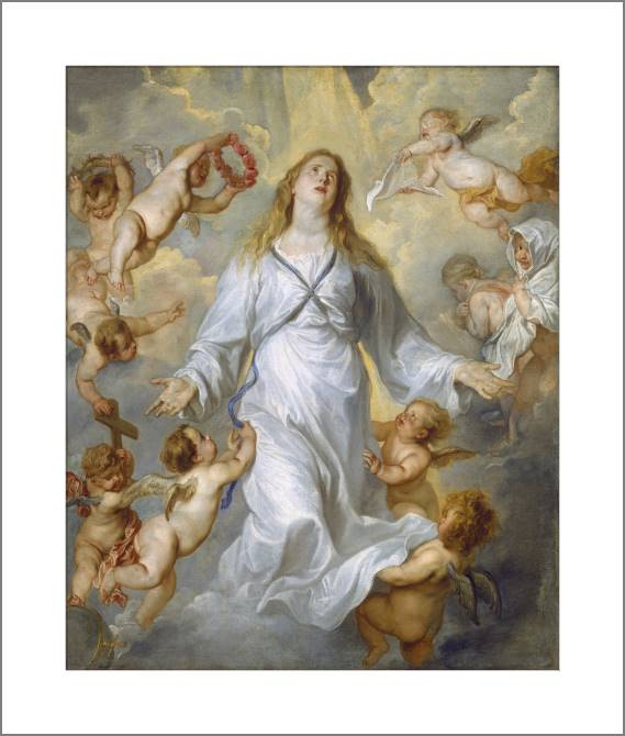 Купить и печать на заказ Картины, фото с паспарту Вознесение Марии