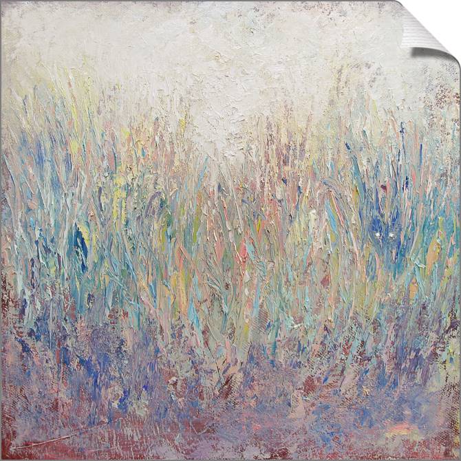 Купить и печать на заказ Картины на холсте Травяной пейзаж в нежных тонах