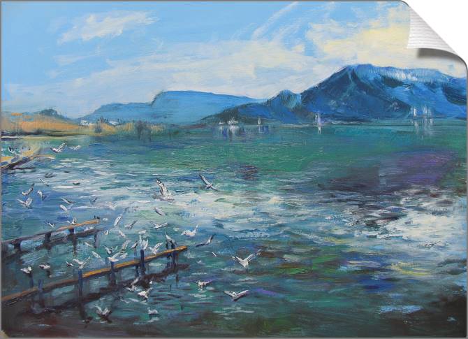 Купить и печать на заказ Картины на холсте Горное озеро