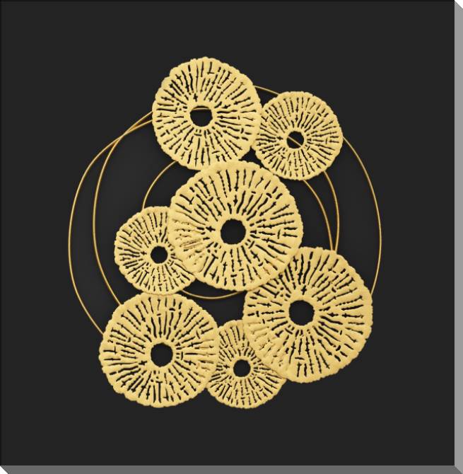 Картины на пластике, пеноркартоне Series gold art objects черном_3