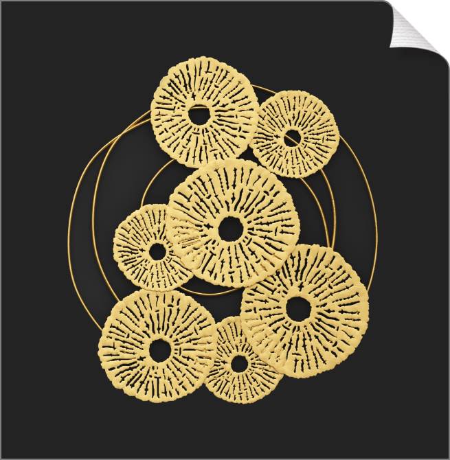 Paintings on canvas Series gold art objects черном_3