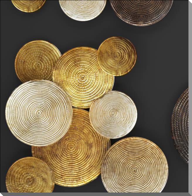 Картины на пластике, пеноркартоне Series gold art objects черном_4