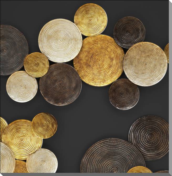 Картины на пластике, пеноркартоне Series gold art objects черном_5