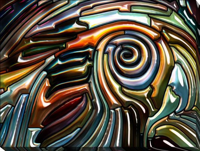 Paintings on canvas A series of bright metallic разводы_1