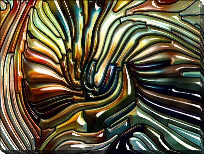 Paintings on canvas A series of bright metallic разводы_2