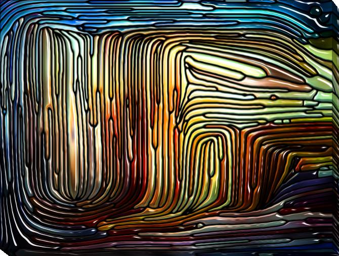 Paintings on canvas A series of bright metallic разводы_3