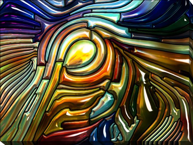 Paintings on canvas A series of bright metallic разводы_4