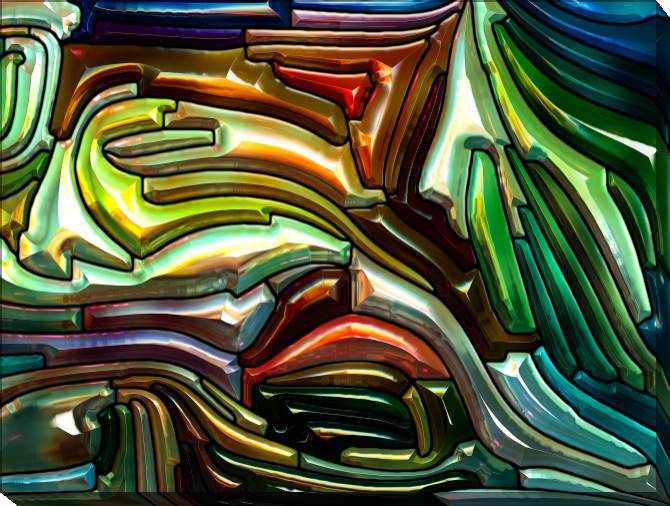 Paintings on canvas A series of bright metallic разводы_5