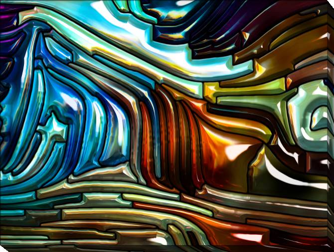 Paintings on canvas A series of bright metallic разводы_6