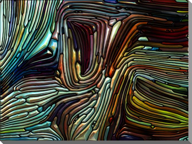 Картины на пластике, пеноркартоне A series of bright metallic разводы_8