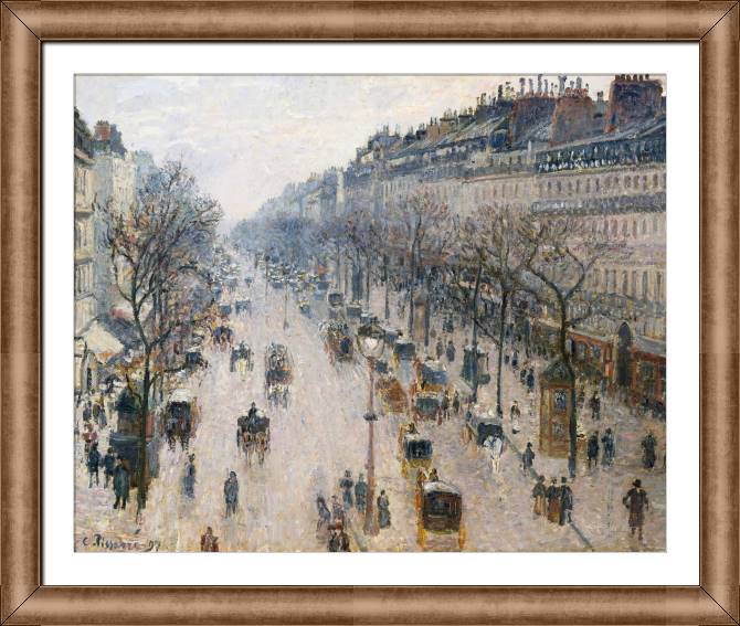 Купить и печать на заказ Картины в рамке, багете Бульвар Монмартр. Весеннее утро