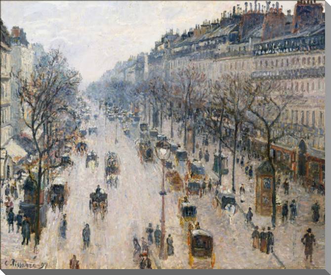 Картины на пластике, пеноркартоне A series of town Camille Pissarro _1
