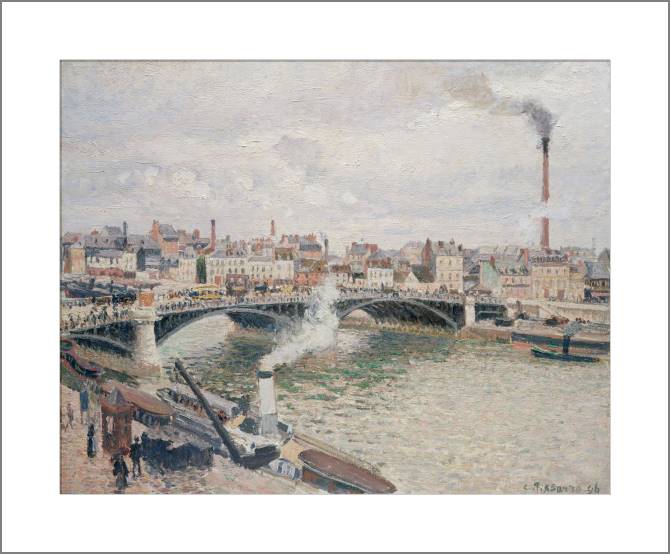 Купить и печать на заказ Картины, фото с паспарту Утро, пасмурный день. Руан