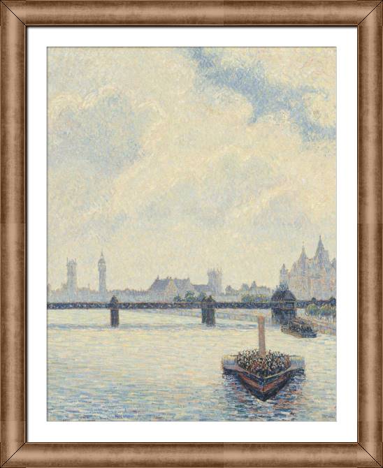Купить и печать на заказ Картины в рамке, багете Мост Чаринг-Кросс, Лондон