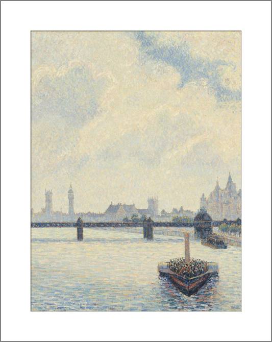 Купить и печать на заказ Картины, фото с паспарту Мост Чаринг-Кросс, Лондон