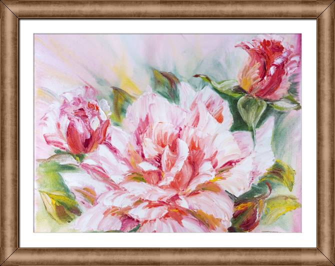 Купить и печать на заказ Картины в рамке, багете Бутоны роз