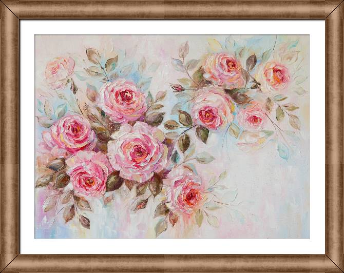 Купить и печать на заказ Картины в рамке, багете Розовая нежность