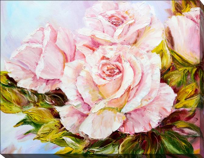 Paintings on canvas A series of delicate roses живопись_6