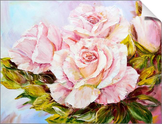 Paintings on canvas A series of delicate roses живопись_6