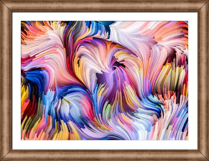 Купить и печать на заказ Картины в рамке, багете Красочные полосы