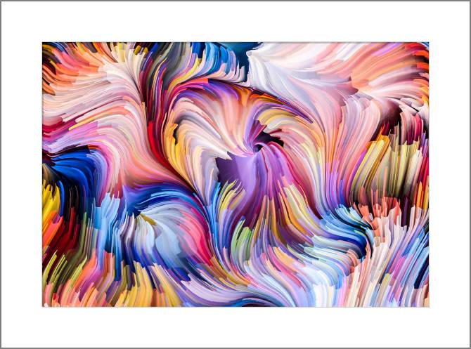 Купить и печать на заказ Картины, фото с паспарту Красочные полосы