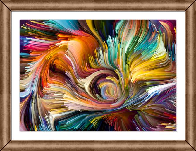 Купить и печать на заказ Картины в рамке, багете Цветовые волны