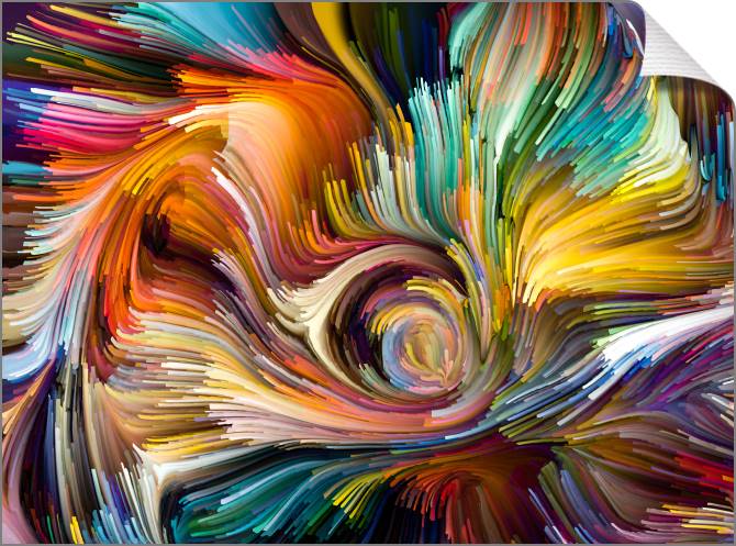 Купить и печать на заказ Картины на холсте Цветовые волны