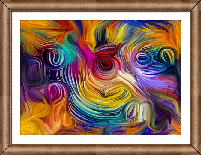 Купить и печать на заказ Картины в рамке, багете Акварельные разводы