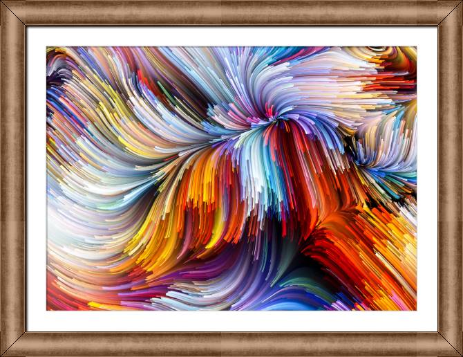 Купить и печать на заказ Картины в рамке, багете Движение цвета