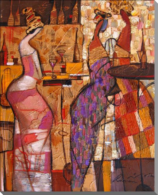 Картины на пластике, пеноркартоне Series night cafe (Roman Nogin)_1