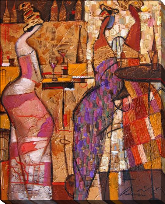 Paintings on canvas Series night cafe (Roman Nogin)_1