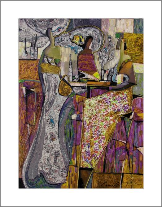 Купить и печать на заказ Картины, фото с паспарту В кафе